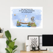 Kom tot Mij en Ik zal U rust geven Matteüs 11:28 Poster (Thuiskantoor)