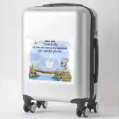 Kom tot Mij en Ik zal U rust geven Matteüs 11:28 Sticker (Koffer)