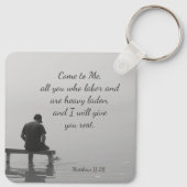 Kom tot Mij, Ik zal u rust geven, Matt.11:28 Sleutelhanger (Achterkant)