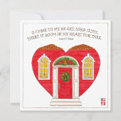 Kom tot mijn hart Heer Jezus Feestdagenkaart (Voorkant)