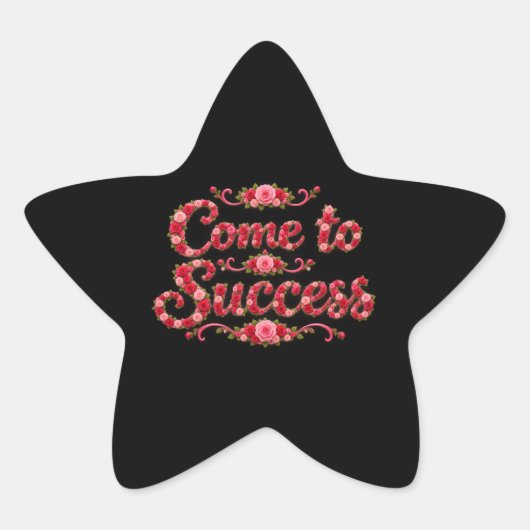Kom tot succes ster sticker (Voorkant)