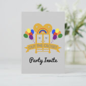 Kom Uit Als Homo Feest RSVP Kaart (Staand voorkant)