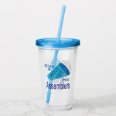 Kom uit voor Assemblers Acryl Drinkbeker (Achterkant)