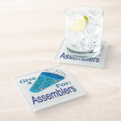 Kom uit voor Assemblers Glazen Onderzetter (Schuin)