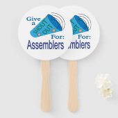 Kom uit voor Assemblers Handwaaier (Voorkant en achterkant)