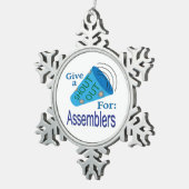 Kom uit voor Assemblers Tin Sneeuwvlok Ornament (Rechts)