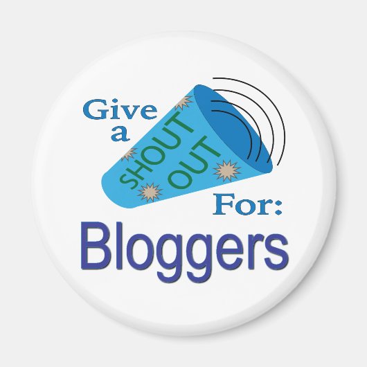 Kom uit voor bloggers magneet (Voorkant)