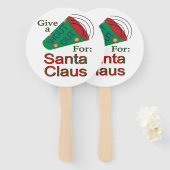 Kom uit voor de kerstman handwaaier (Voorkant en achterkant)