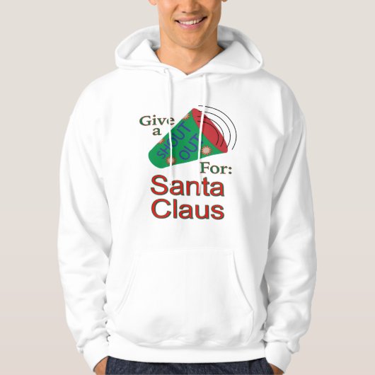 Kom uit voor de kerstman hoodie (Voorkant)