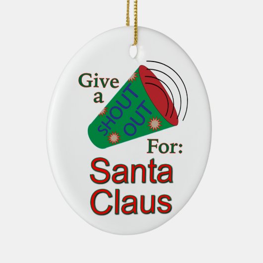 Kom uit voor de kerstman keramisch ornament (Rechts)