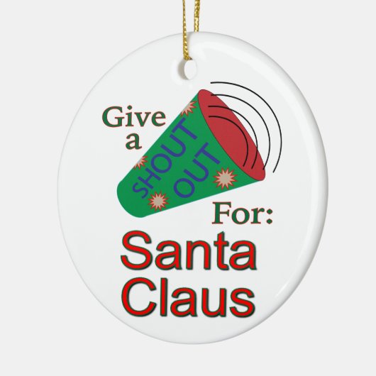 Kom uit voor de kerstman keramisch ornament (Links)