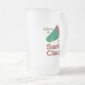 Kom uit voor de kerstman matglas bierpul (Voorkant rechts)