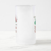 Kom uit voor de kerstman matglas bierpul (Center)