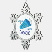 Kom uit voor Deacons Tin Sneeuwvlok Ornament (Rechts)