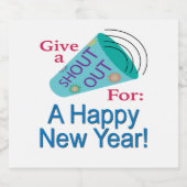 Kom uit voor een gelukkig nieuwjaar bier etiket (Enkel label)