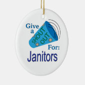 Kom uit voor Janitors Keramisch Ornament (Rechts)