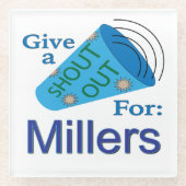 Kom uit voor Millers Glazen Onderzetter (Voorkant)