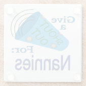 Kom uit voor Nannies Glazen Onderzetter (Achterkant)