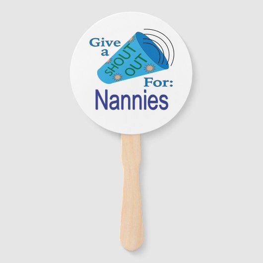 Kom uit voor Nannies Handwaaier (Achterkant)