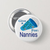 Kom uit voor Nannies Ronde Button 5,7 Cm (Voorkant /achterkant)