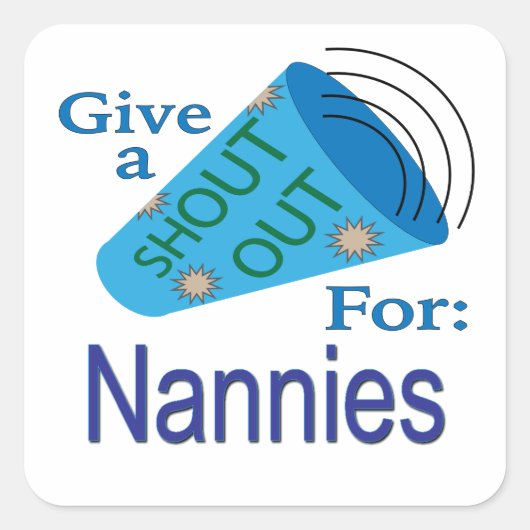 Kom uit voor Nannies Vierkante Sticker (Voorkant)