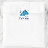 Kom uit voor Retirees Vierkante Sticker (Tas)