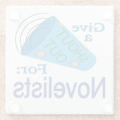 Kom uit voor schrijvers glazen onderzetter (Achterkant)