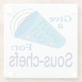 Kom uit voor Sous-chefs Glazen Onderzetter (Achterkant)