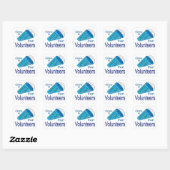 Kom uit voor vrijwilligers vierkante sticker (Vel)