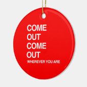 KOM UIT WAAR JE OOK BENT. KERAMISCH ORNAMENT (Links)