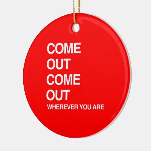 KOM UIT WAAR JE OOK BENT. KERAMISCH ORNAMENT (Links)