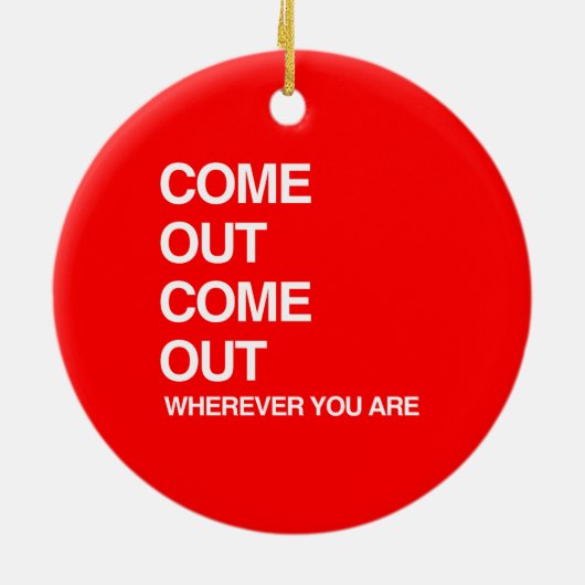 KOM UIT WAAR JE OOK BENT. KERAMISCH ORNAMENT (Achterkant)