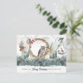 Kom van de Nieuwe Verandering van het Adres van de Feestdagenkaart (Staand voorkant)