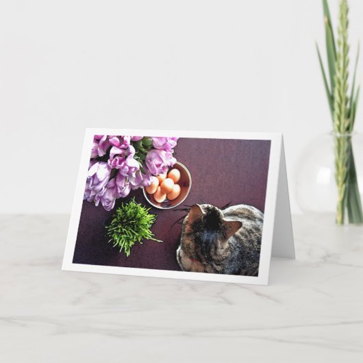 Kom van eieren. Momentopname 1 Feestdagen Kaart (Voorkant)