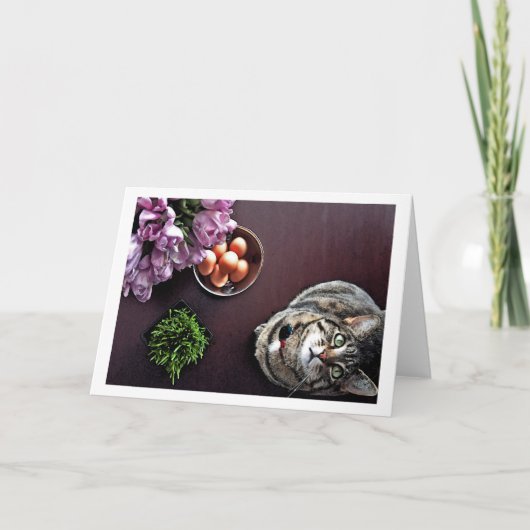 Kom van eieren. Momentopname 2 Feestdagen Kaart (Voorkant)