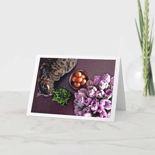 Kom van eieren. Momentopname 5 Feestdagen Kaart (Voorkant)