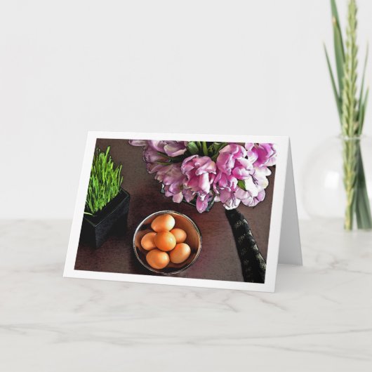 Kom van eieren. Momentopname 6 Feestdagen Kaart (Voorkant)