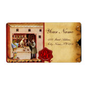 KOM VAN HYGEIA RED WAX SEAL MONOGRAM ETIKET (Voorkant)