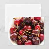 kom van kersen feestdagenkaart (Voorkant / Achterkant)