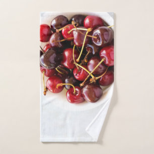 kom van kersen handdoek