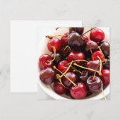 kom van kersen kaart (Voorkant / Achterkant)