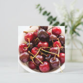 kom van kersen kaart (Staand voorkant)