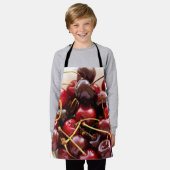 kom van kersen schort (Gedragen)