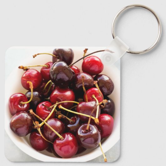 kom van kersen sleutelhanger (Achterkant)