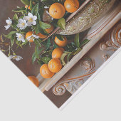 Kom van Sinaasappels en Bloesems Stilleven Decoupa Tissuepapier (Detail)