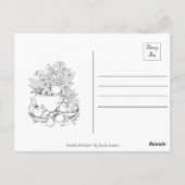Kom van Vruchten Planten Schilderbaar Briefkaart (Achterkant)