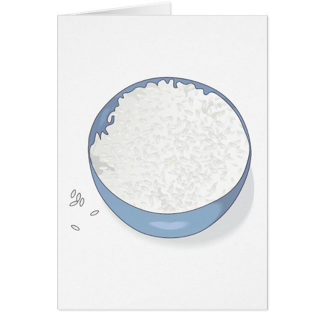 kom van witte rijst (Voorkant)