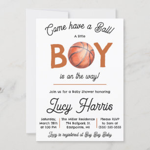 Kom, vier een feest! Baby Boy Basketbal Baby Showe Kaart