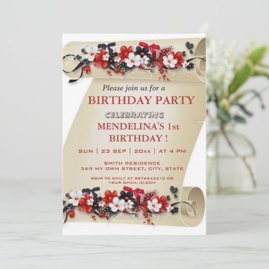 Kom Vier Onze Gelukkige Verjaardag met ons! Kaart (Staand voorkant)