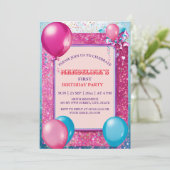 Kom vieren: Leuk gevuld Birthday Bash! uitnodigen Kaart (Staand voorkant)